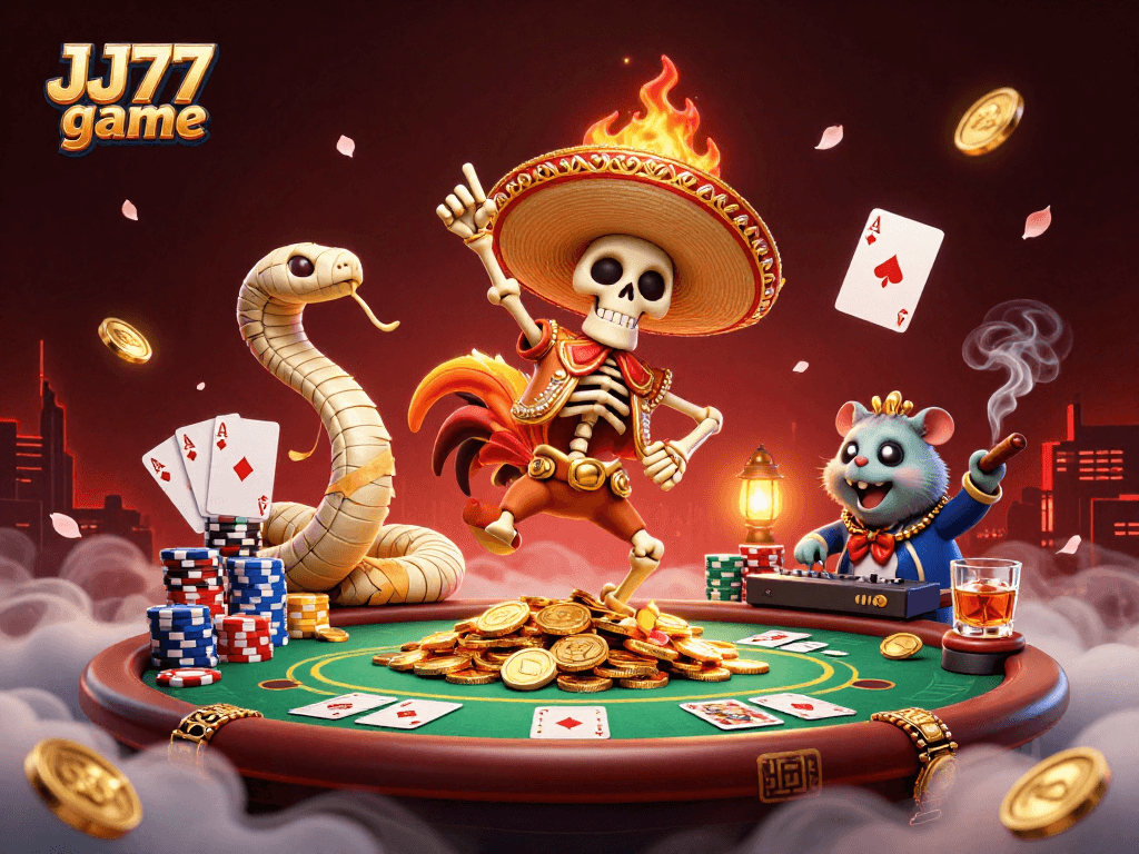 Experience high-stakes excitement with JJ77 game, featuring dynamic characters and immersive action.