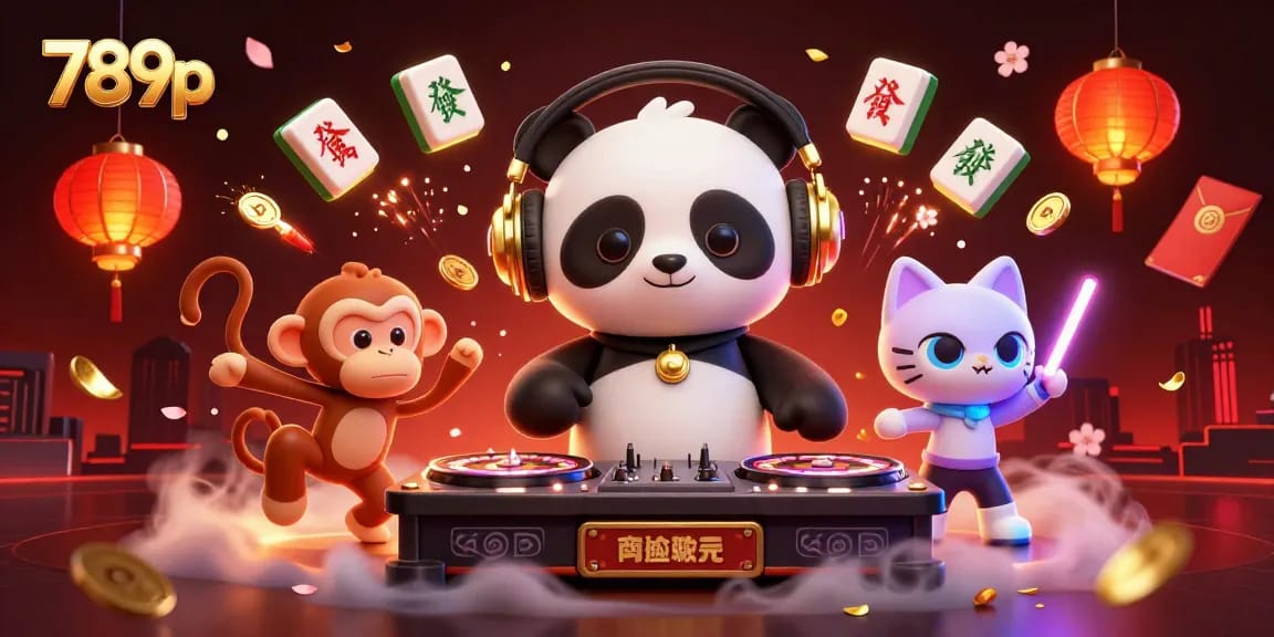 Join the fun at 789p with a DJ panda spinning roulette wheels and festive elements