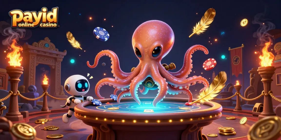 Engage in thrilling gameplay at a payid online casino with a vibrant alien casino scene.