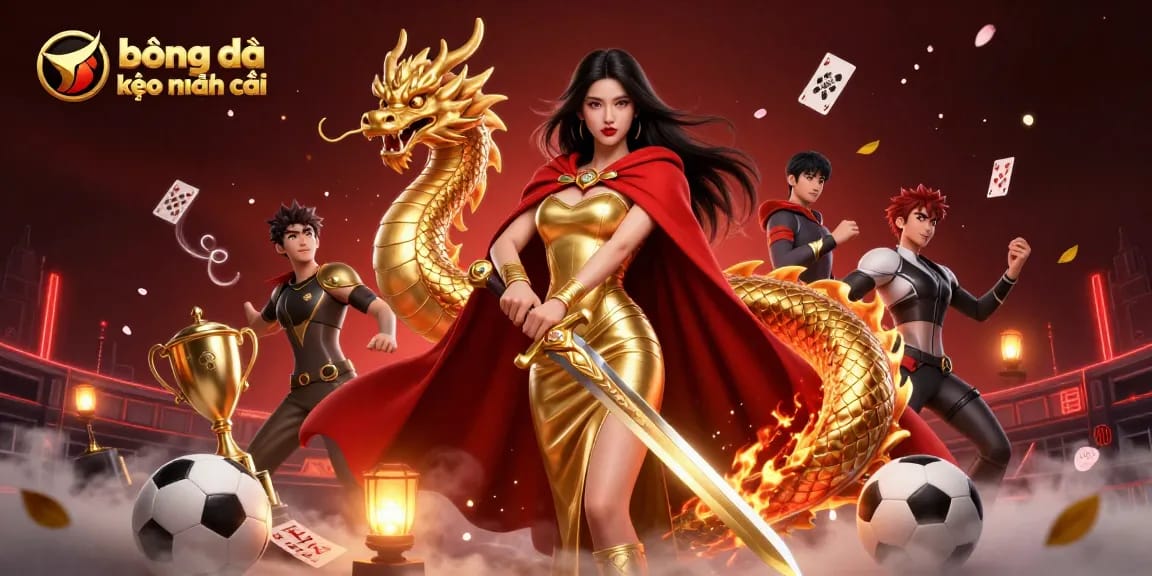 Engage in bóng đá kèo nhà cái with a detailed illustration of stunning elements depicting sports and excitement.