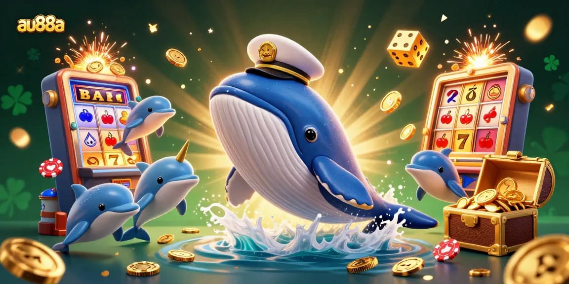 Engage with au88a's vibrant casino scene featuring animated characters immersed in exciting gaming elements.