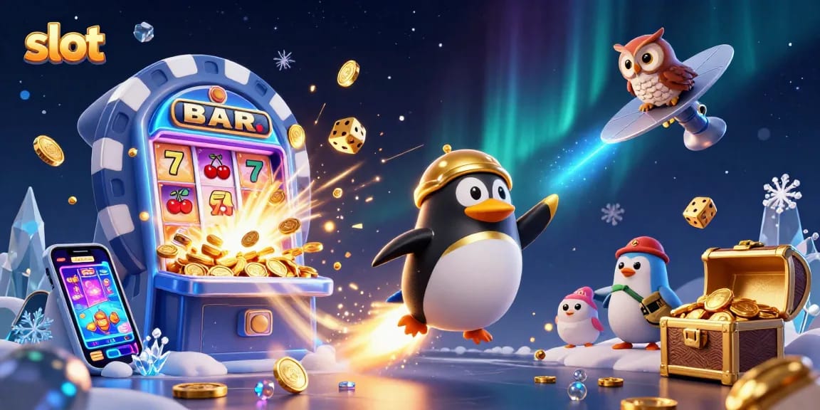 Spin the vibrant slot with golden coins flying from a festive 3D scene.