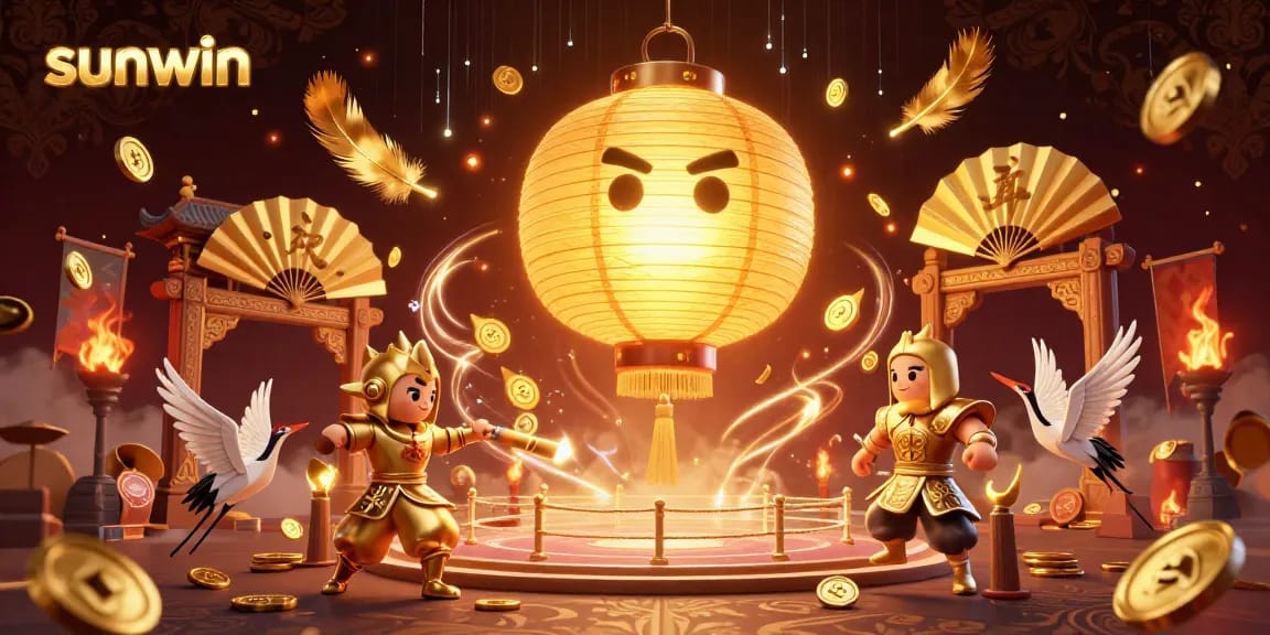 Experience the sunwin spirit illuminating a vibrant night market casino scene filled with dynamic gambling action.