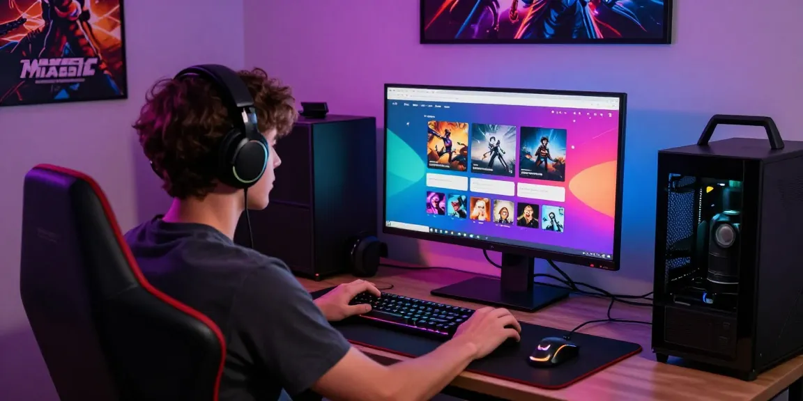 Play immersive sex games online in a vibrant gaming setup, showcasing interactive adult gaming atmosphere