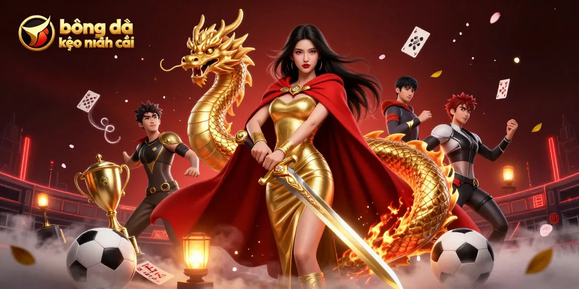 Engage in bóng đá kèo nhà cái with a detailed illustration of stunning elements depicting sports and excitement.