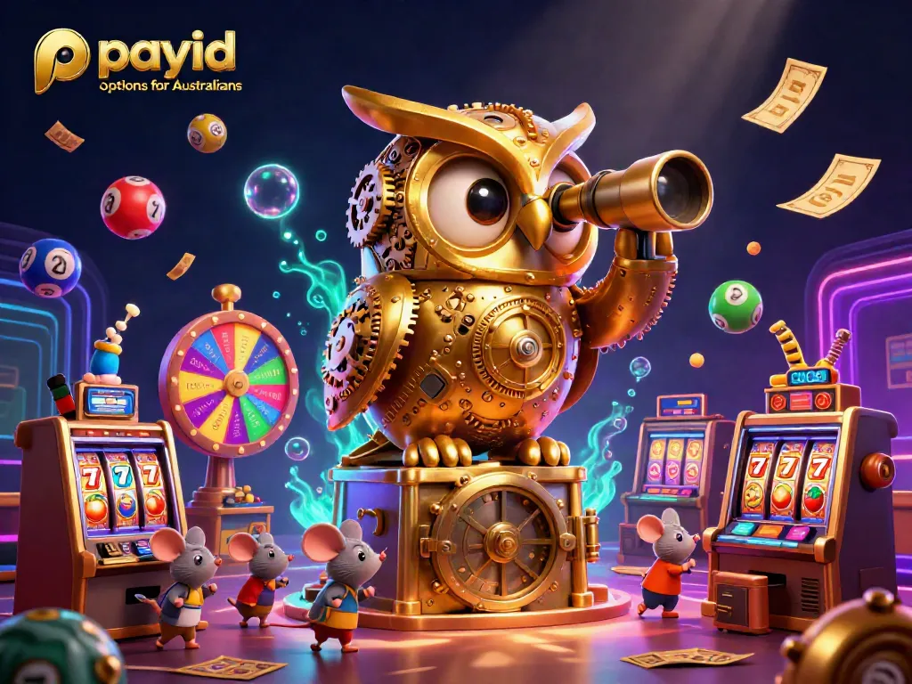 Experience fast transactions at payid casino options for Australians with a dynamic casino illustration.