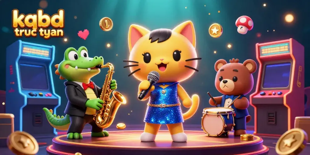 Watch kqbd truc tuyen scores come alive with a dynamic casino scene featuring animated characters.