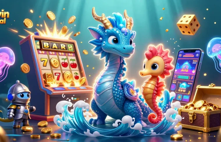 Engage with thrilling jackpots at Sunwin Official with a vibrant 3D casino scene showcasing games, characters, and excitement.